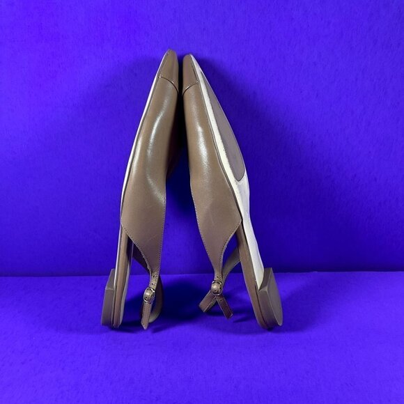 Naturalizer 27 EDIT‎  Brown Leather Makenna Slingback Flat Shoe Size 11 NWOT - Picture 6 of 10